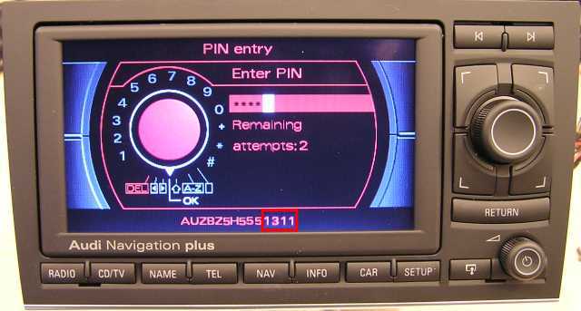 Código radio Audi PIN : Encuentre su código en línea